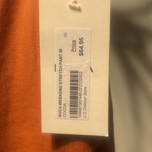 RVCA WEEKEND STRETCH PANTS Womens - Picture 3 of 3